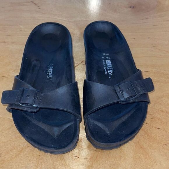 Birkenstock Womens Madrid EVA Adjustable‎ Strap Slip On Sandals Black Size 40 - Picture 2 of 6